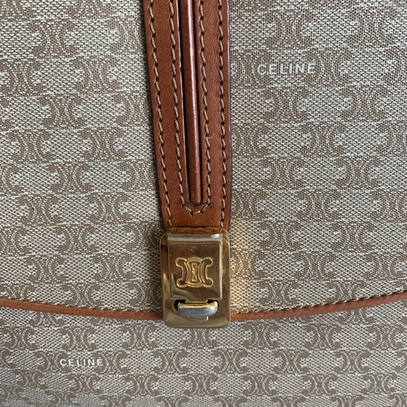 Vintage Celine Caramel Macadam Crossbody Shoulder Bag - Picture 4 of 12
